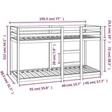  Na kat bijeli 75 x 190 cm od masivne borovine | shoptok.hr