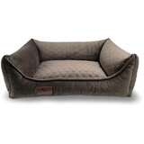 Meduza ležišče Riviera iz žameta, različne velikosti - rjava 120 x 85 cm | Shoptok.si