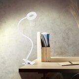 solight WO66-W -LED prigušiva stona lampa sa klipsom LED/8W/230V 3000/4000/5000K bela | Eponuda.com