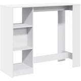  Barski stol s policom bijeli 124x46x103,5 cm konstruirano drvo | shoptok.hr