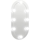  Ogledalo s LED svjetlima 60 x 30 cm stakleno ovalno | shoptok.hr