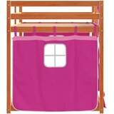 Krevet na kat sa zavjesama ružičasti 80 x 200 cm od borovine | Eponuda.com