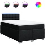  Krevet s oprugama i madracem crni 120 x 200cm od tkanine | shoptok.hr