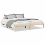 Maison Chic Daljši Posteljni okvir - Dvoposteljna postelja - Zakonska postelja brez vzmetnice 180x210 cm trdna borovina, (21695142) | Shoptok.si
