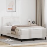 Box Spring krevet s madracem bijela boja 120 x 200 cm umjetna koža | shoptok.hr