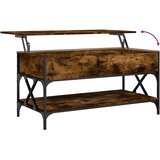  Stolić za kavu boja hrasta 100 x 50 x 50 cm od drva i metala | Eponuda.com