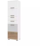 Jela VITRINA ARC F6 (VE BARV)-Bela mat lak/perla siva mat lak/pacifik oreh Cene