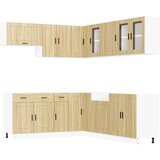  11-dijelni set kuhinjskih ormarića Porto konstruiranog drva | shoptok.hr