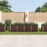  Povišena vrtna gredica smeđa 320 x 80 x 77 cm pocinčani čelik | shoptok.hr