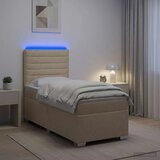  Boxspring krevet s madracem Krem 90 x 200 cm Tkanina - Krem 90 x 200 cm Dizajn linija Cijene