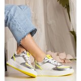  Silver women's sneakers with neon accents Zorra | shoptok.hr