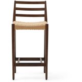 Kave Home Smeđa/u prirodnoj boji barska stolica od punog hrasta (visine sjedala 70 cm) Analy – | shoptok.hr