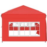  Zložljiv vrtni šotor s stranicami rdeč 3x6 m, (20703241) | Shoptok.si