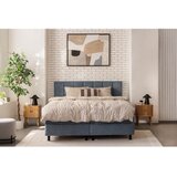 Bonami Selection Modra boxspring postelja s prostorom za shranjevanje 180x200 cm Elva Bold Line – | Shoptok.si
