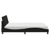 vidaXL Postelja z vzmetnico črna 160x200 cm blago | Shoptok.si