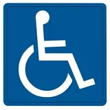 x znak pickup (motiv: uporabniki invalidskih vozičkov, 7,5 7,5 cm)