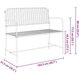  Vrtna klupa Crna 103,5 x 51,5 x 90 cm Čelik | shoptok.hr