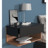 MID.YOU NOČNA OMARICA, črna, barve hrasta | Shoptok.si