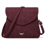 Vuch Crossbody torba Byrsa Intrecciato Wine Red, 20 x 24 cm Slike