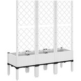  Vrtna sadilica s rešetkom bijela 120 x 40 x 142 cm PP | shoptok.hr