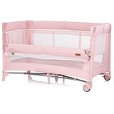 Chipolino putni krevetić s bočnom stranicom i sklapanjem jednom rukom Glory Pink Marshmalllow Cijene