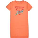 Guess ROLLED UP SLEEVES TERRY DRESS Narančasta Cijene