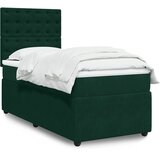 Box spring krevet s madracem tamnozeleni 90x200 cm baršunasti | shoptok.hr
