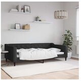 vidaXL Raztegljiva postelja črna 100x200 cm blago Cene