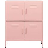vidaXL Omara za shranjevanje roza 80x35x101,5 cm jeklo | Shoptok.si