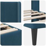  Okvir za krevet s uzglavljem Plava 90 x 190 cm Baršun - Plava 90 x 190 cm | shoptok.hr