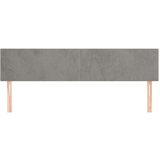  Posteljno vzglavje 2 kosa svetlo siv 100x5x78/88 cm žamet, (20793083) | Shoptok.si