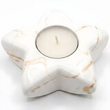  Dizajnerski svijećnjak Zvijezda - Bijela / Zlatna KP41290 | shoptok.hr