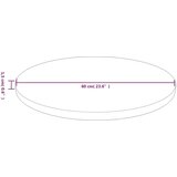 vidaXL Okrogla mizna plošča temno rjava Ø60x1,5 cm trdna hrastovina | Shoptok.si
