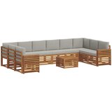 Set vanjskih sofa 11 kom. Prirodna i svijetlo siva | shoptok.hr