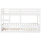 Krevet na kat bijeli 80 x 200 cm od masivne borovine | shoptok.hr