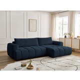 Bobochic Paris Tamno plava sklopiva/s prostorom za odlaganje kutna garnitura (s desnim kutom/s ležaljkom) Fuji – | shoptok.hr