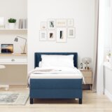  Krevet s kutijom s madracem plavi 90x200 cm tkanina | shoptok.hr