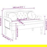  Klop z blazinami roza 120,5x65x75 cm žamet, (20955018) | Shoptok.si