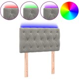 Maison Chic led posteljno vzglavje - vzglavna omarica - nočna omarica svetlo sivo 80x7x78/88 cm žamet, (21711893) Cene