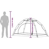 vidaXL šator s krovom ostalo s zračnim otvorom siva i crna 236 x 150 x 136 cm | shoptok.hr