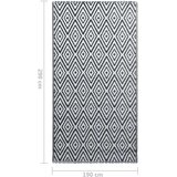 Vanjski Zunanja preproga bela in črna 190x290 cm PP, (20764540) | Shoptok.si