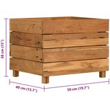  Povišena gredica 50 x 40 x 38 cm reciklirana tikovina i čelik | shoptok.hr