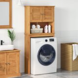 vidaXL Omara za pralni stroj s polico medeno rjava 72,5 x 27 x 161 cm | Shoptok.si