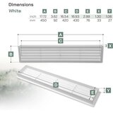 VENT SYSTEMS 45×9cm dvostranska vratna prezračevalna rešetka | Shoptok.si