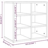 vidaXL omarica za čevlje rjav hrast 52,5x30x50 cm | Shoptok.si