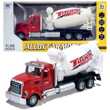 Magic Toys Heavy Duty Truck: Kovinski model kamiona hruške, odpirajoča vrata, vrtljiv boben poteg nazaj 1/36 | Shoptok.si