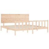  Posteljni okvir z vzglavjem trden les | Shoptok.si