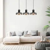 Vislica FELLINI 3 metalna  bakreno/ crna, 100 x 20 cm, visina 112 cm, podesvia visina, ukupna dimenzija baze  78 x 6 x 4, duljina kabla 90 cm, 3 x E27 40 W