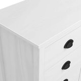 vidaXL komoda hill range bijela 130 x 40 x 80 cm od masivne borovine | shoptok.hr