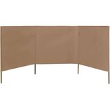  Vjetrobran s 3 panela od tkanine 400 x 160 cm smeđe-sivi | shoptok.hr